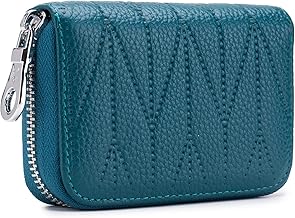 Portafoglio Donna in Pelle PU Portamonete Modello Squisito Blocco RFID, Portafoglio Grande Porta Card Portacarte da Donna (Blu), Blue, Stylish