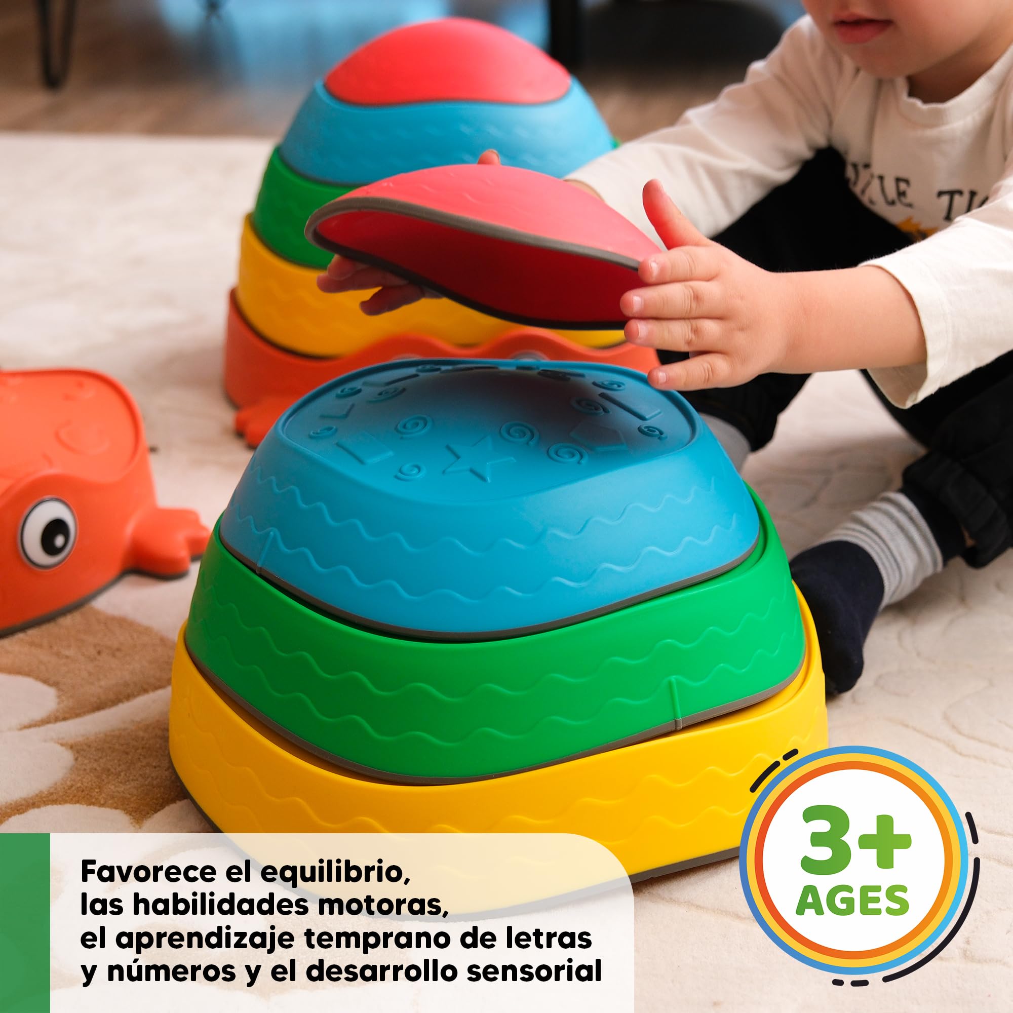 Piedras de equilibrio Montessori antideslizantes para niños – Juguete sensorial educativo interior exterior