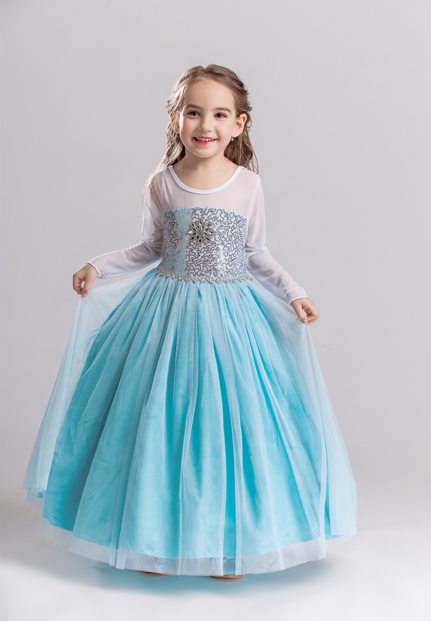 Buy ELSA & ANNA Princess Costumes for Girls Snow Queen Fancy Dress