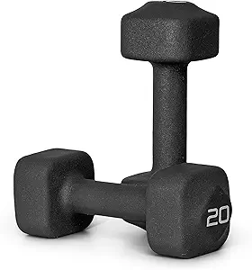 Tone Fitness Neoprene Dumbbell Weight Pairs with Anti-Roll Square Head | Multiple Options