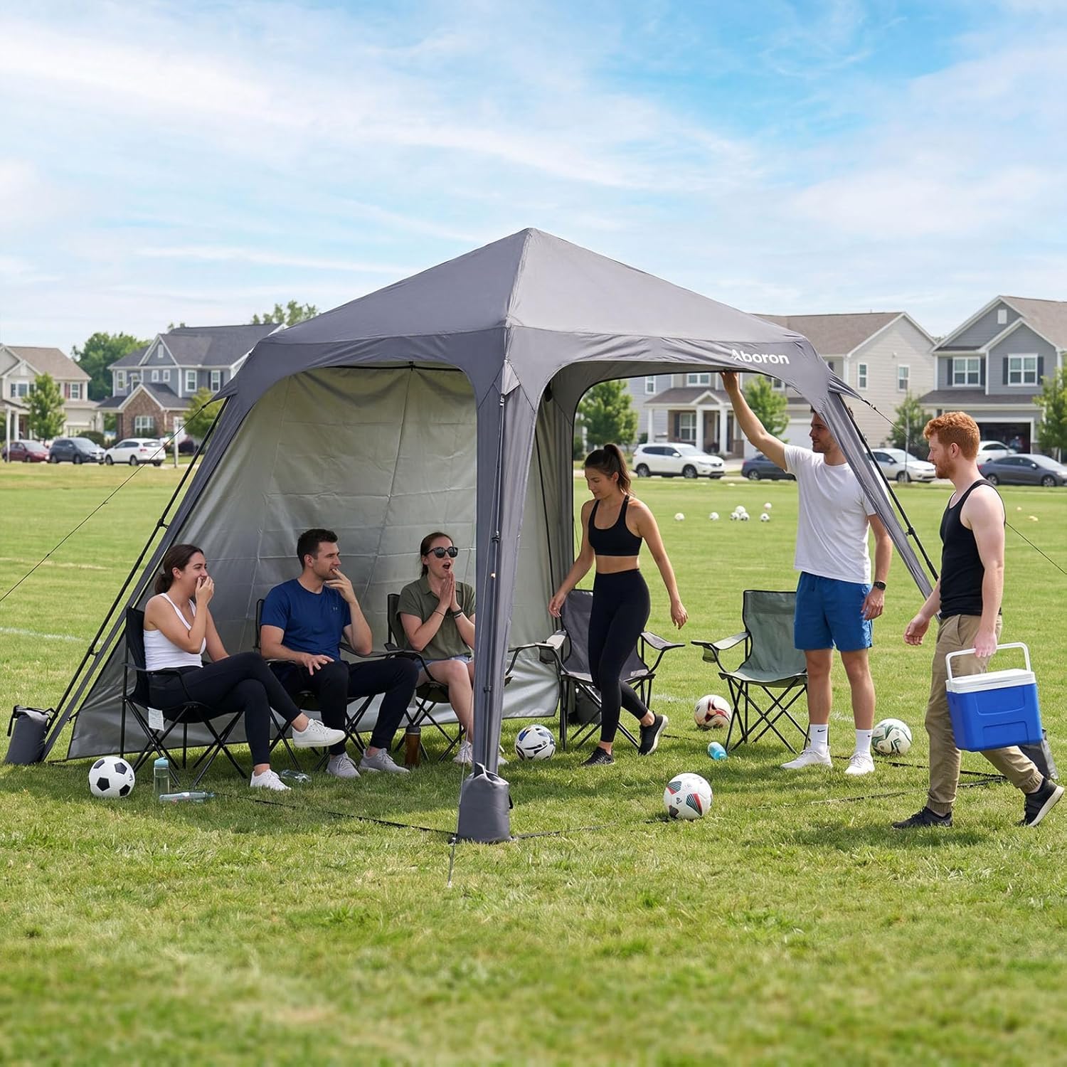 MOPHOTO 10x10 FT Beach Cabana, 100 sq ft Beach Canopy