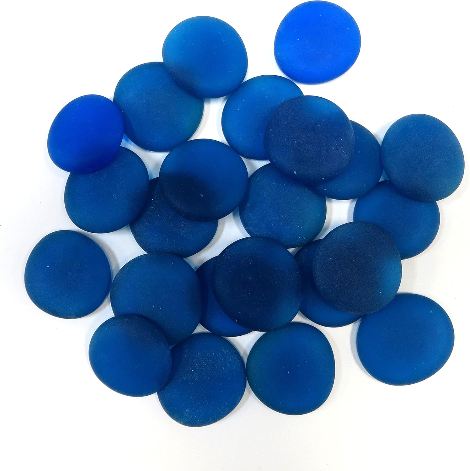 24 ExtraLarge Frosted Glass Gems in Resealable Bag, 1.25