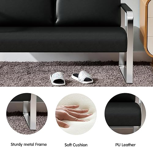 Miniatura 6 de HAOBO Home Sofá biplaza para sala de estar, sofá pequeño tapizado, de piel sintética, banqueta, banco para comedor, dormitorio, funiture