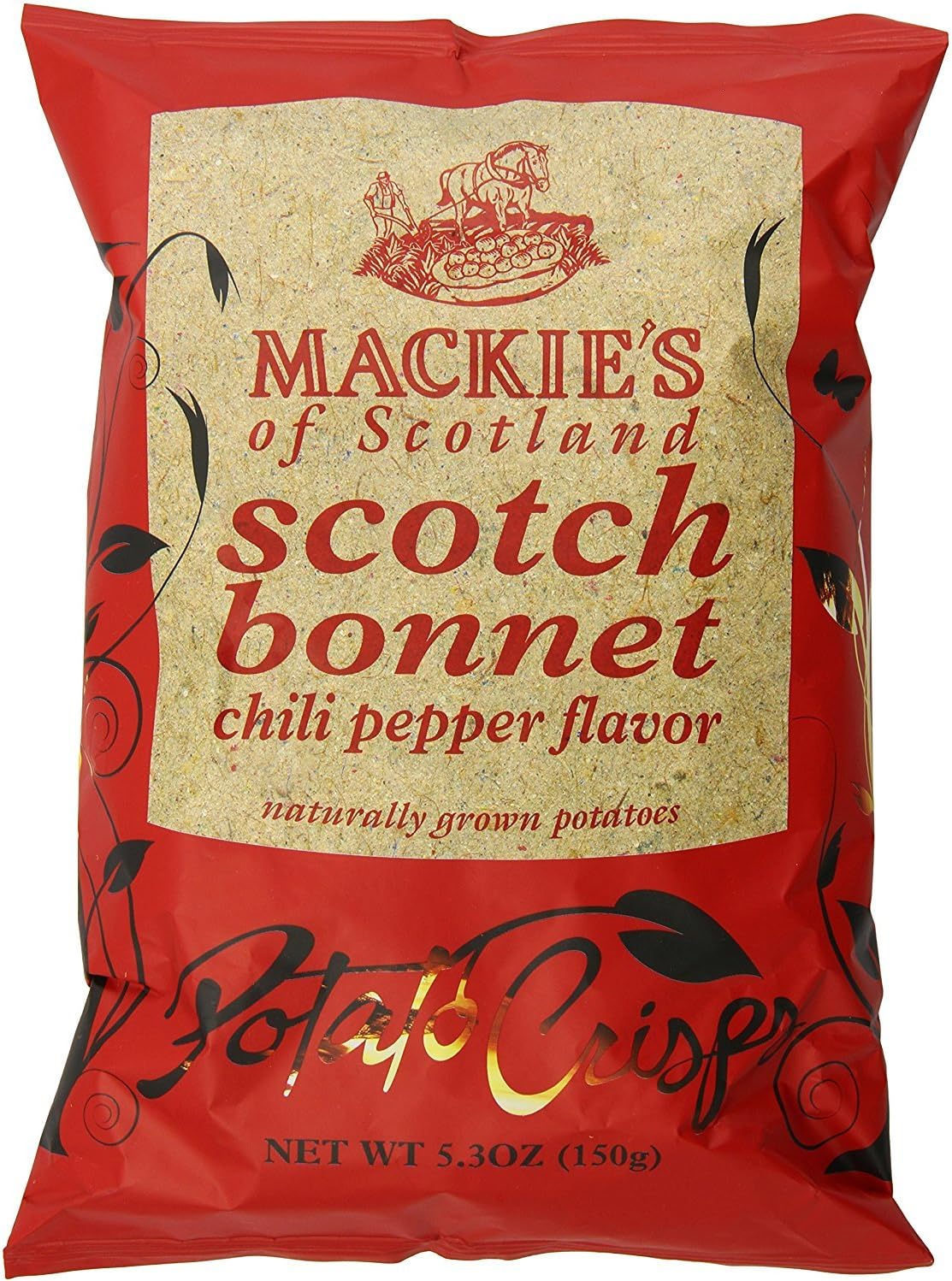 Mackies of Scotland Chips, Scotch Bonnet Chili Pepper, 5.3 Ounce (Pack of 12)