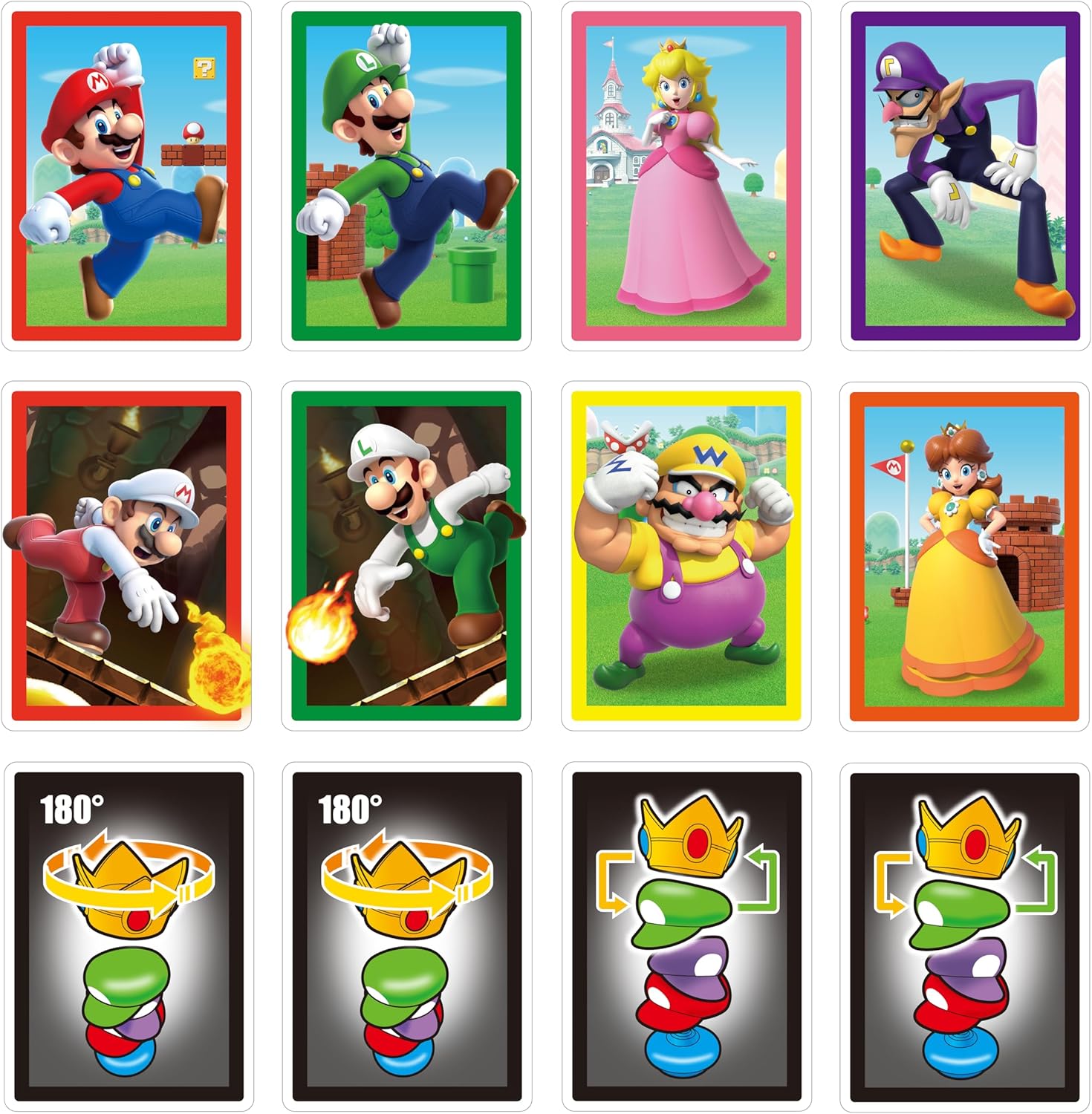 EPOCH Games - Super Mario Cap Stacker - Jeu de Plateau, Jeu de société et Jouet Pour Enfants Avec des Figurines Dans l'univers de Super Mario - 7554