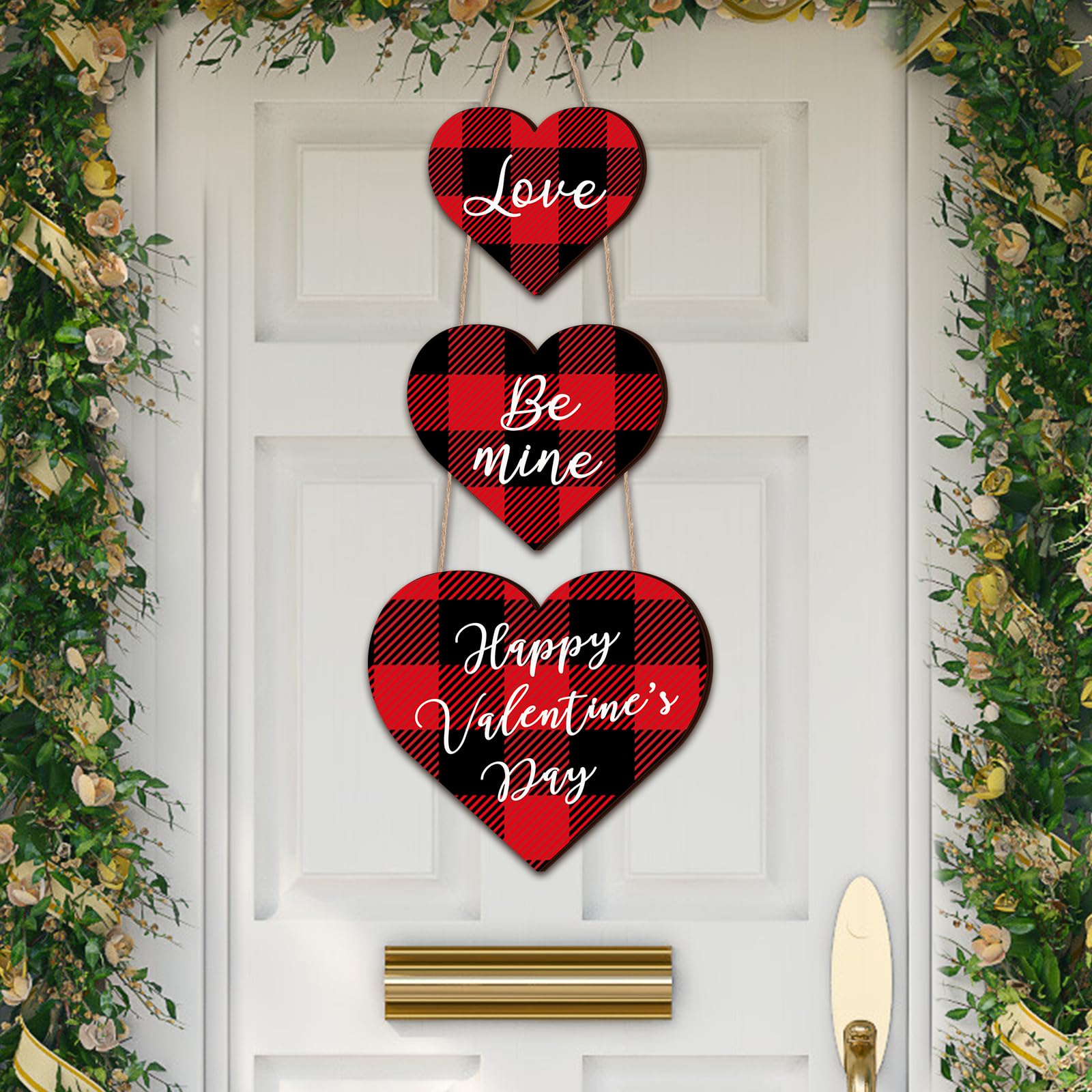 Amazon.com: Menkxi Happy Valentines Day Love Be Mine Door Sign