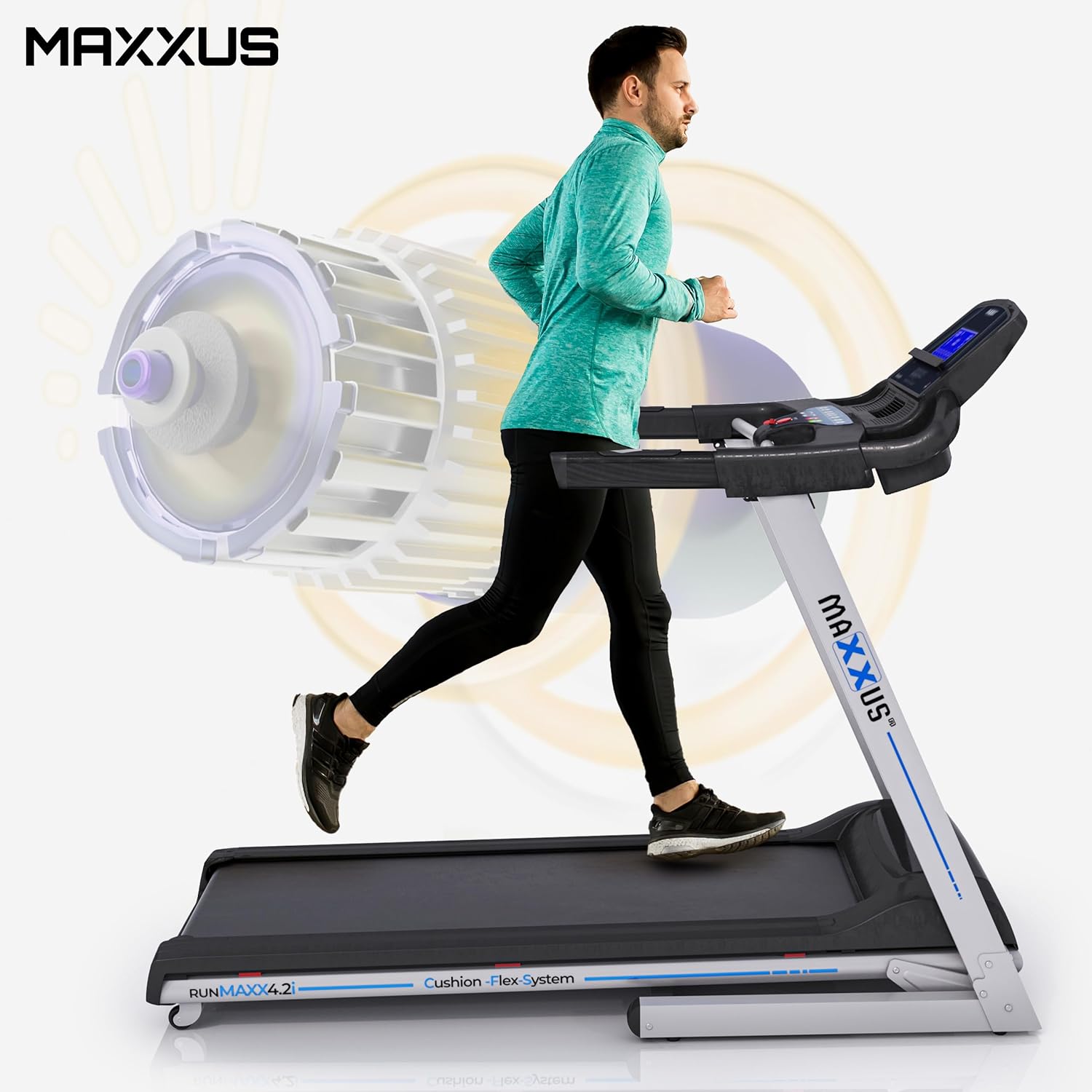 MAXXUS RunMaxx 4.2i Treadmill motor and user running