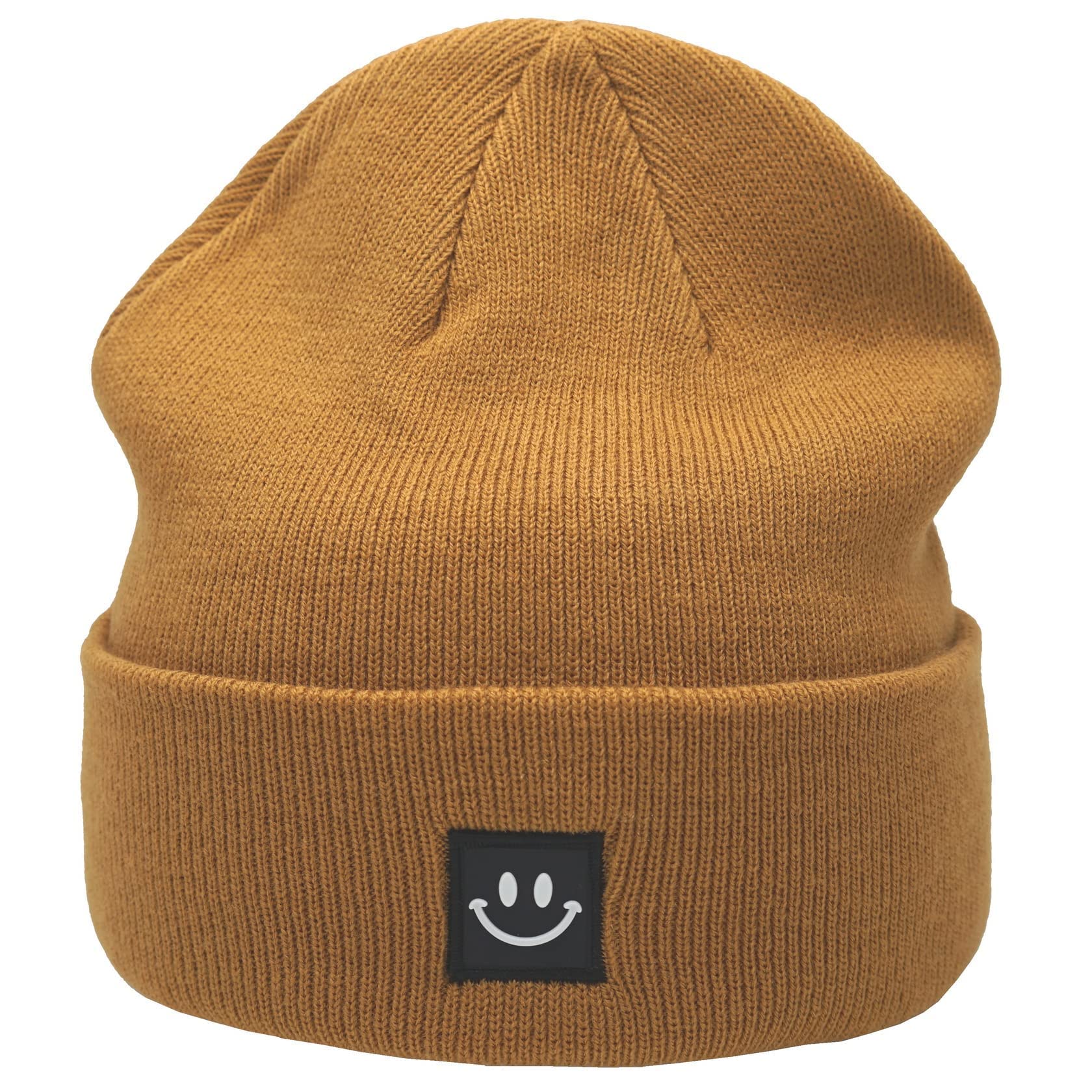 55cubeKnit Beanie Hat with Smile Face Unisex
