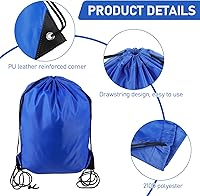 Vista 3 de Bolsas con cordón para gimnasio, NegroAzul, Moda