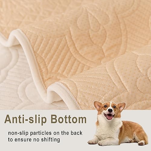 Miniatura 3 de Funda para sofá lavable, fundas de terciopelo para sofá de 3 cojines, protector de muebles antideslizante para perros y mascotas, funda de sofá