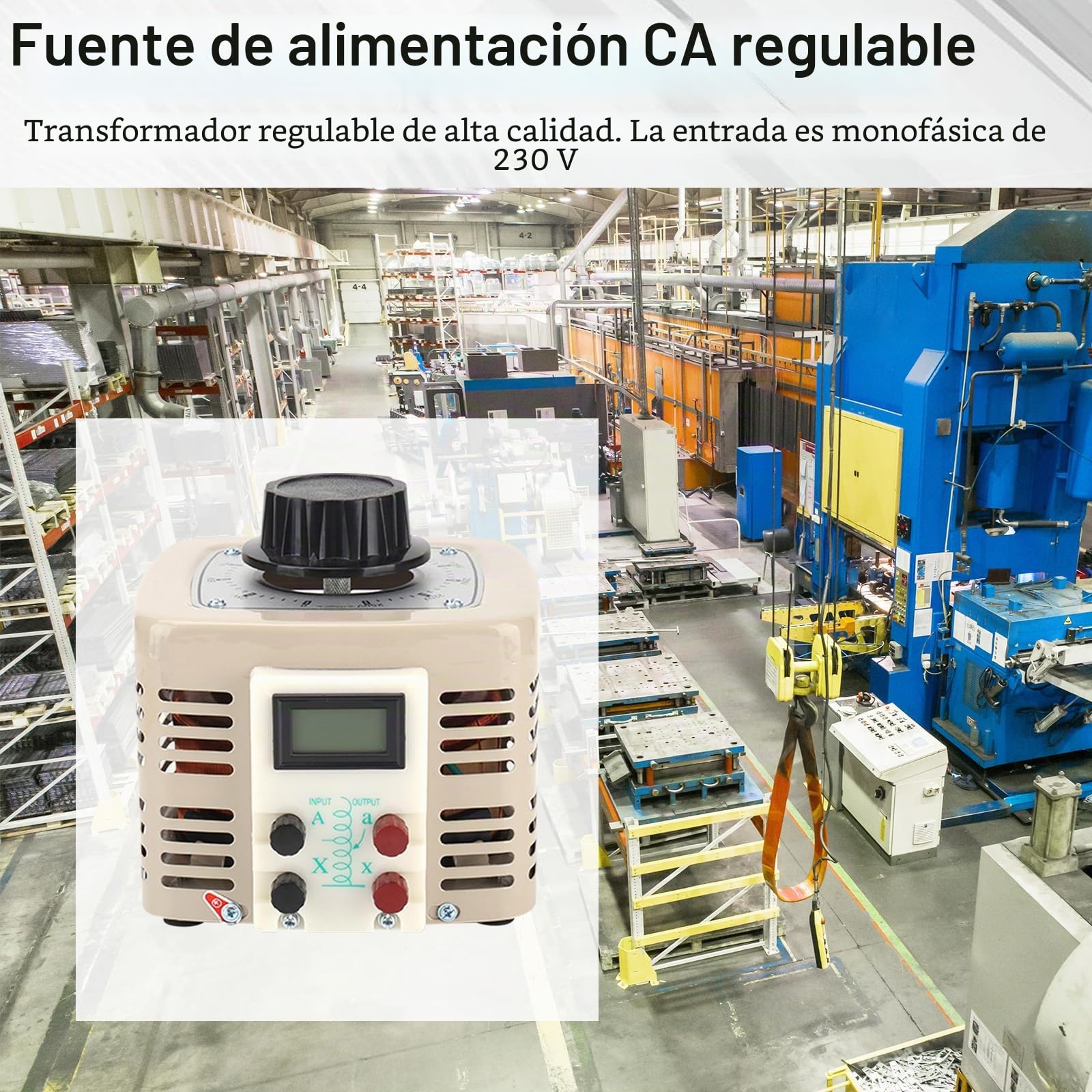 Transformador Toroidal De 1000 W, Transformador Ajustable Ajustable De 0 A 250 V Autotransformador De 4 A Con Entrada De 230 V