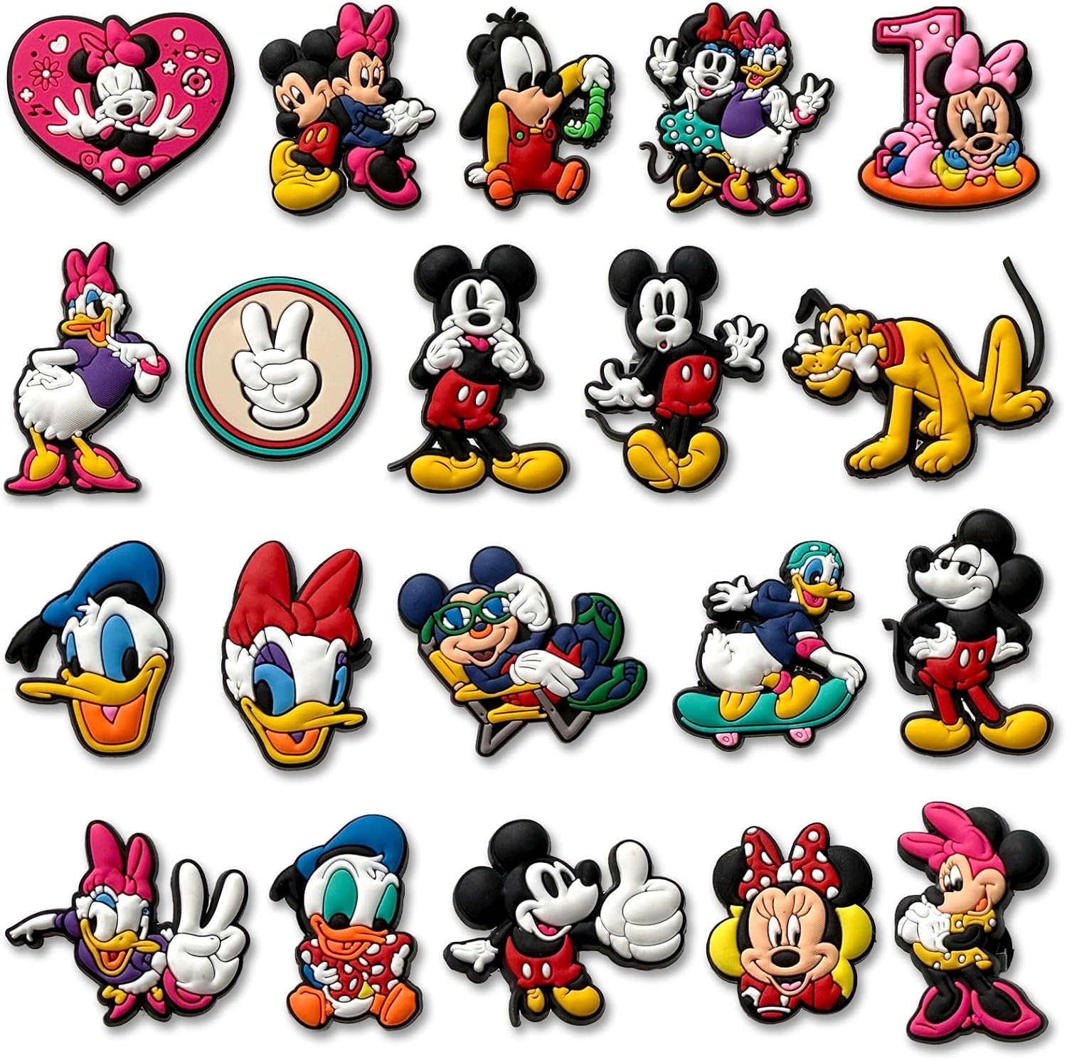 Shoe Charms for Croc Clogs Sandals Bracelet Wristband Slippers, Shoe Decoration Charms for Party Favor Red