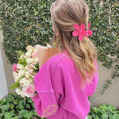 Miniatura 3 de Palksky Pinzas para el pelo de flores para mujeres, 10 unidades, bonitos clips de garra para cabello grueso, accesorios para el cabello de