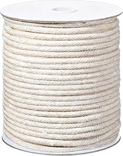 4mm (5/32") Piping Cord for Sewing, 109 Yards Soft Cotton Welt Cord, Beige Braided