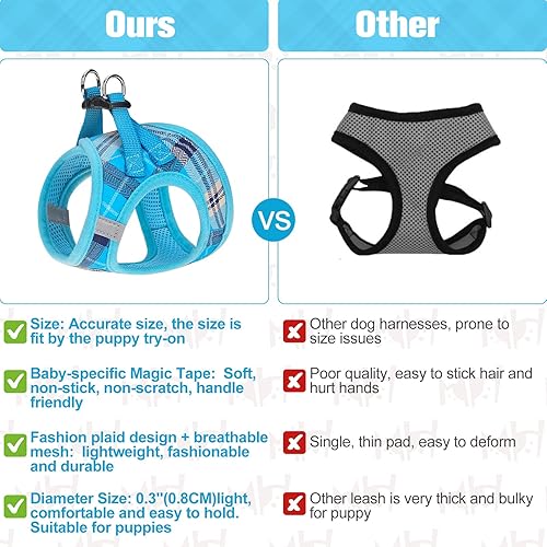 Miniatura 81 de BEAUTYZOO Juego de arnés y correa para perro, arnés reflectante para perro, sin tirones, sin estrangulamiento, para perros pequeños, medianos