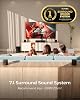 Barra de sonido ULTIMEA 7.1ch con subwoofer, soundbar envolvente para Smart TV | con 4 altavoces envolventes, potencia pico 330W, sistema de sonido envolvente para TV, HDMI ARC, Bluetooth 6.0, óptico, aux, Aura A40 Pro 3