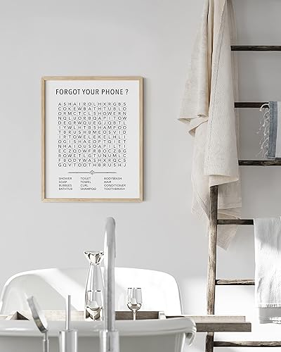 Miniatura 5 de HAUS AND HUES Decoración Divertida de Baño – Arte de Pared de Barba y Mullet, Letrero Humorístico de Baño, Impresión de Pared Divertida para Baño o