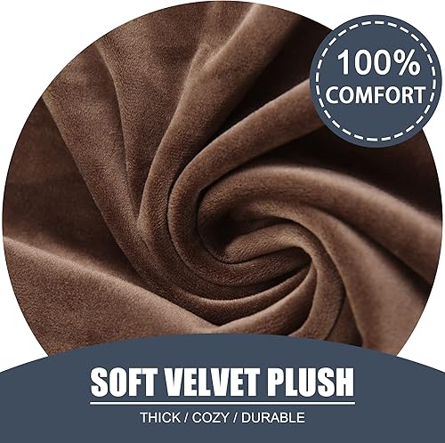 Miniatura 3 de Funda de cojín elástica de terciopelo suave, funda de cojín de felpa de terciopelo suave, funda de sofá, protector de muebles con parte inferior