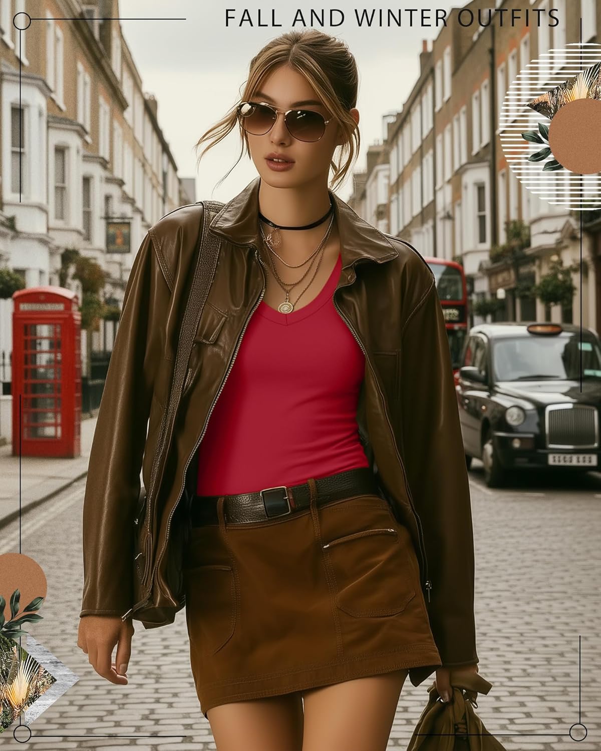 7 Pack Women's V Neck T Shirts Long Sleeve Tee Shirts Slim Casual Multi Pack Fitted Fall Going Out Basic Tops - Image 3