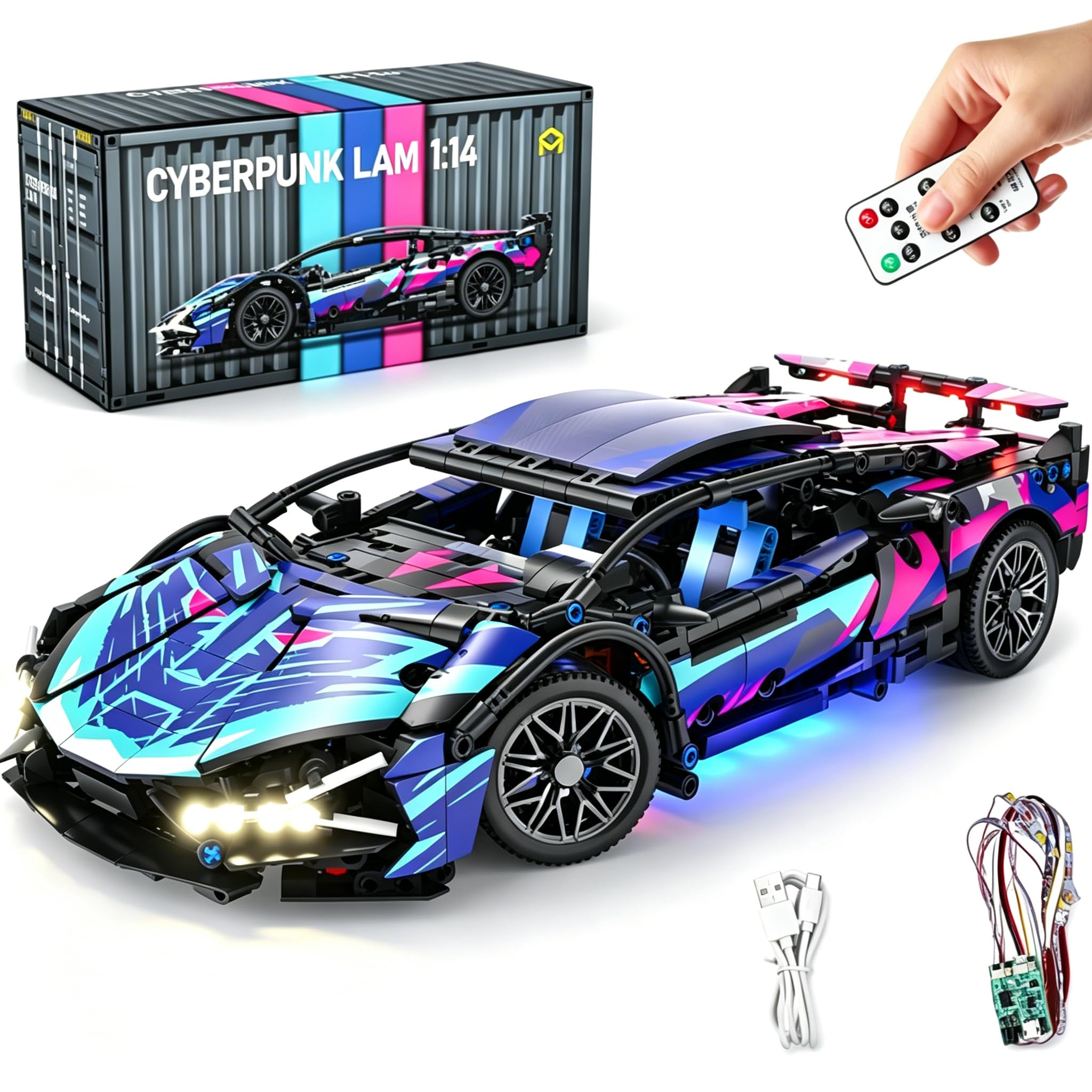1:14 MOC Sports Car Building Block Set DG,