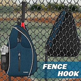 Ytonet Tennis Bag, Tennis Sling Backpack Crossbody Water Resistant for Men Women, Compatible for Pickleball Badminton Rackets