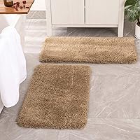 Vista 82 de MIULEE - Juego de 2 tapetes para baño, absorbentes, microfibra esponjosa y gruesa, con reverso antideslizante, lavable a máquina, para baño, ducha