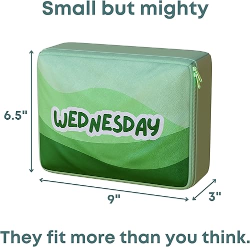 Miniatura 5 de Juego de 7 cubos de embalaje para niños y bebés, días de la semana, organizadores diarios de maletas para niños y niñas, campamento de verano,