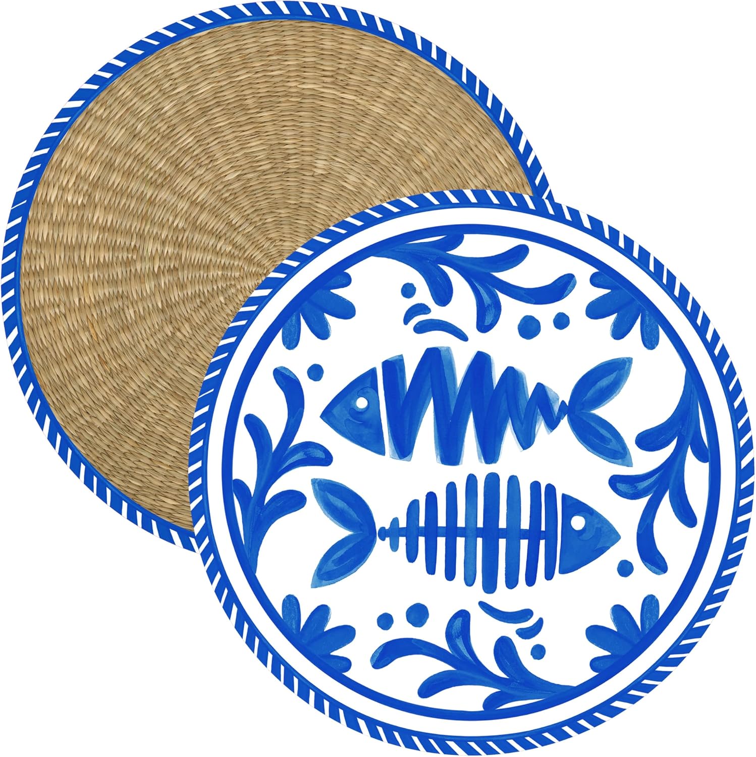 Le Cadeaux Mediterraneo Double Sided Disposable Paper Charger Placemat 15 inch (Pack of 20)
