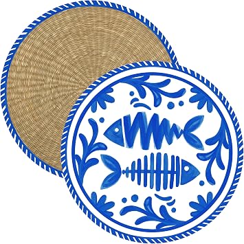 Le Cadeaux Mediterraneo Double Sided Disposable Paper Charger Placemat 15 inch (Pack of 20)