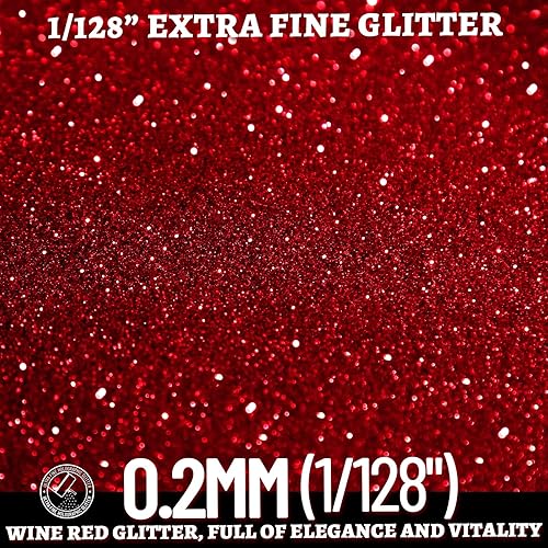 Miniatura 84 de LEOBRO Brillantina rosa, 5.29 onzas, purpurina gruesa rosa intenso para manualidades, resina, cuerpo de uñas, decoración de fiestas de vacaciones