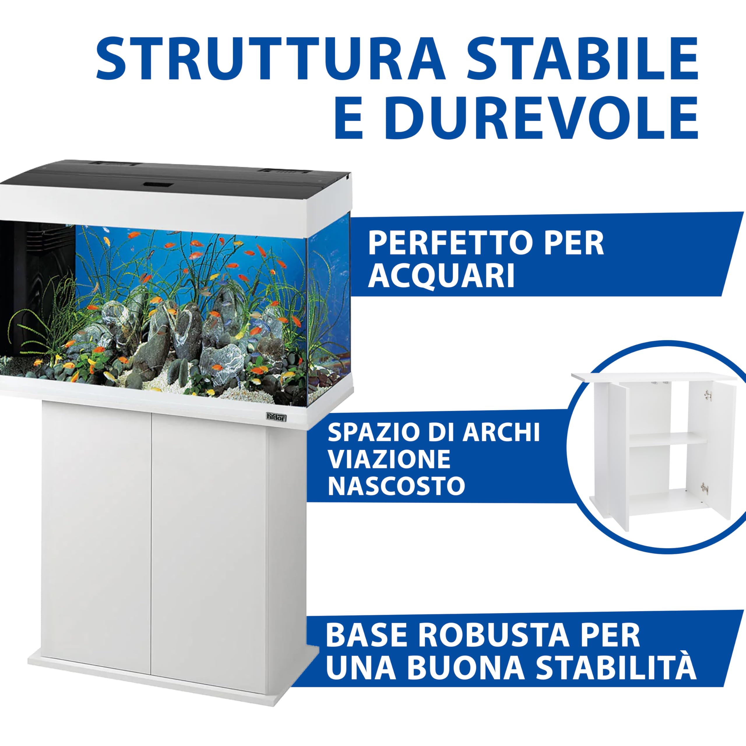 Ferplast 66000611 szafka pod umywalkę do akwarium, wymiary: 81 x 36 x 73 cm, biała