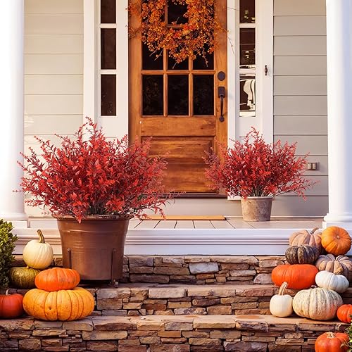 Miniatura 29 de Plantas artificiales para exteriores, resistentes a los rayos ultravioleta, vegetación artificial, 12 ramos de flores de lavanda para macetas