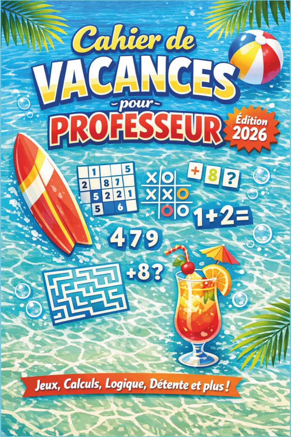 Cahier de Vacances pour Professeur – Spécial Vacances : Cadeau pour Professeur en Français : Cahier d’Activités Ludique – Jeux Créatifs pour un Prof Génial – Idée Cadeau Personnalisée
