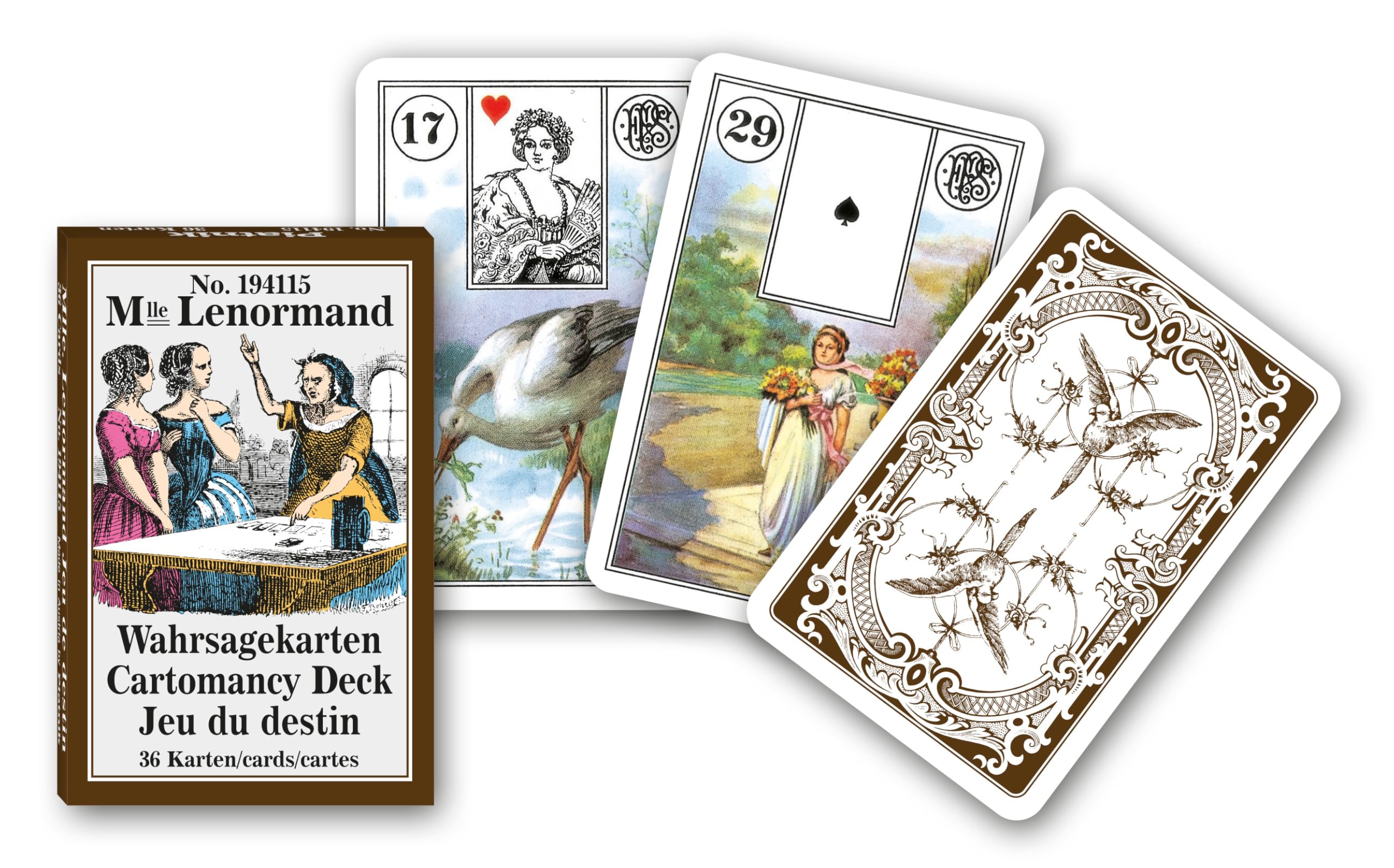 Piatnik 1941 "MLLE Lenormand Fortune Teller Card Game (36-Piece)