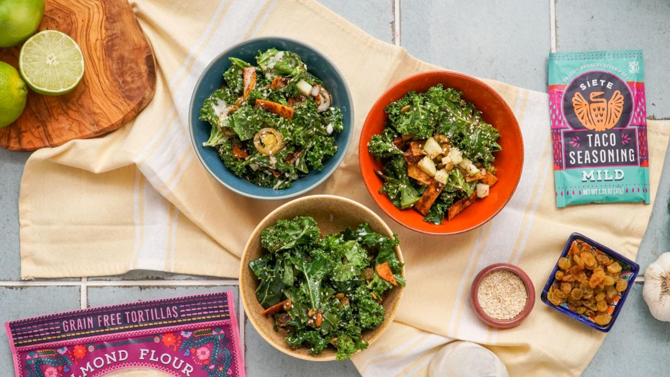 Siete Mild Taco Seasoning Mix Gluten Free Vegan Paleo Preservative Free Whole 30 Approved 6 Packets 42 Servings — view 6