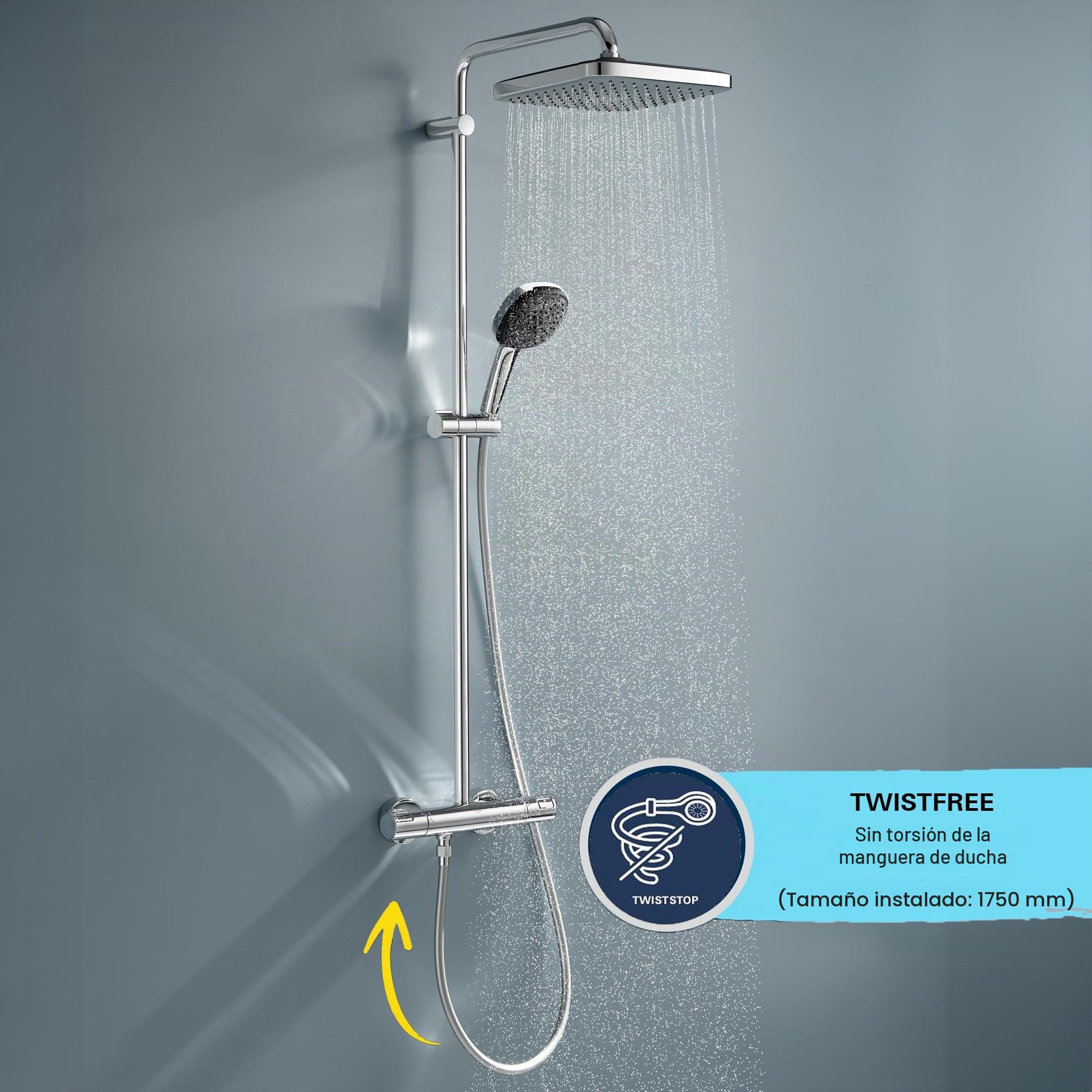 Grohe VitalioFlex QuickFix - Flexo de ducha, 1500mm, metal, ref 27502001