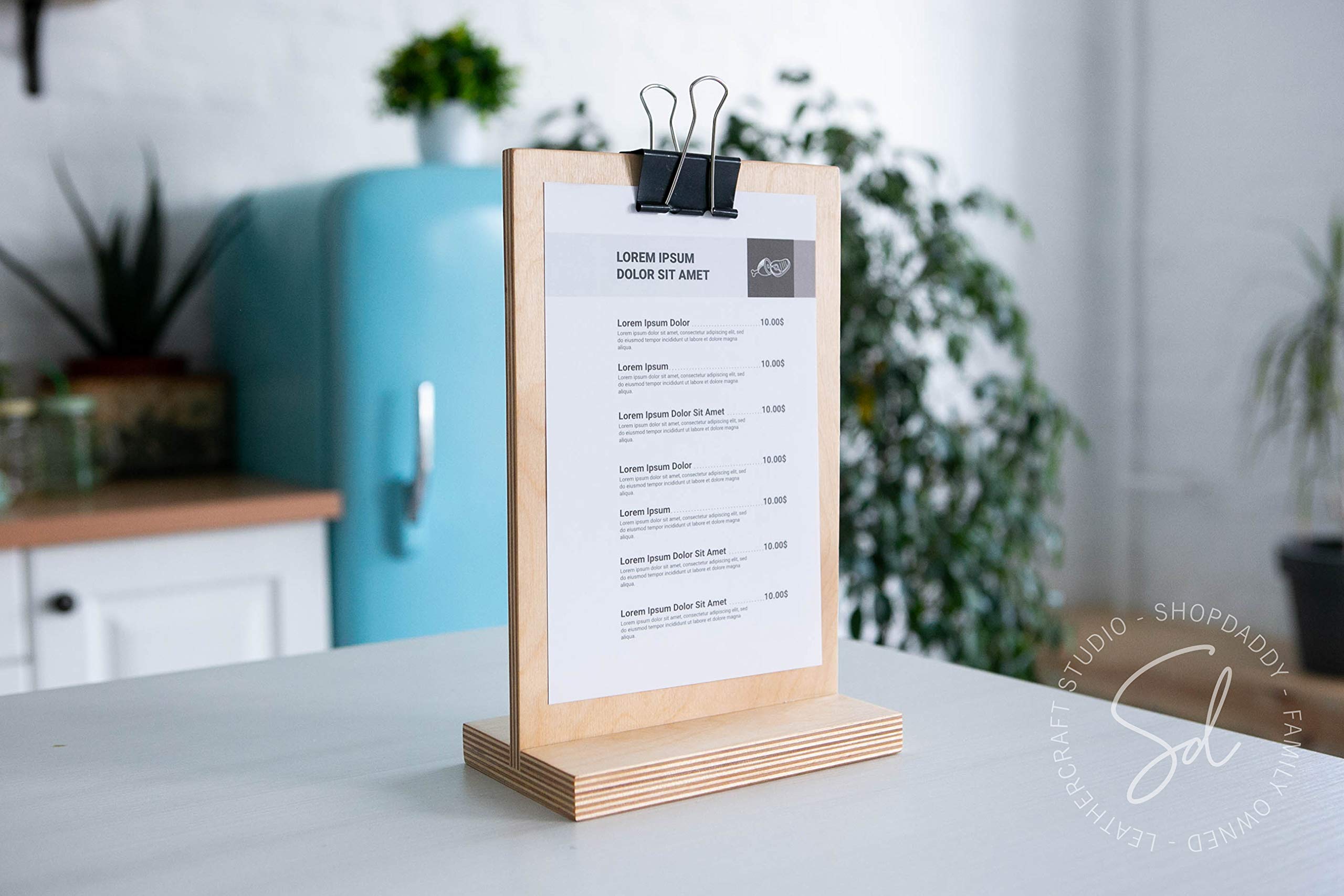 Buy Wooden Clipboard, Menu Template, Table Menu, Stand Menu, Sign