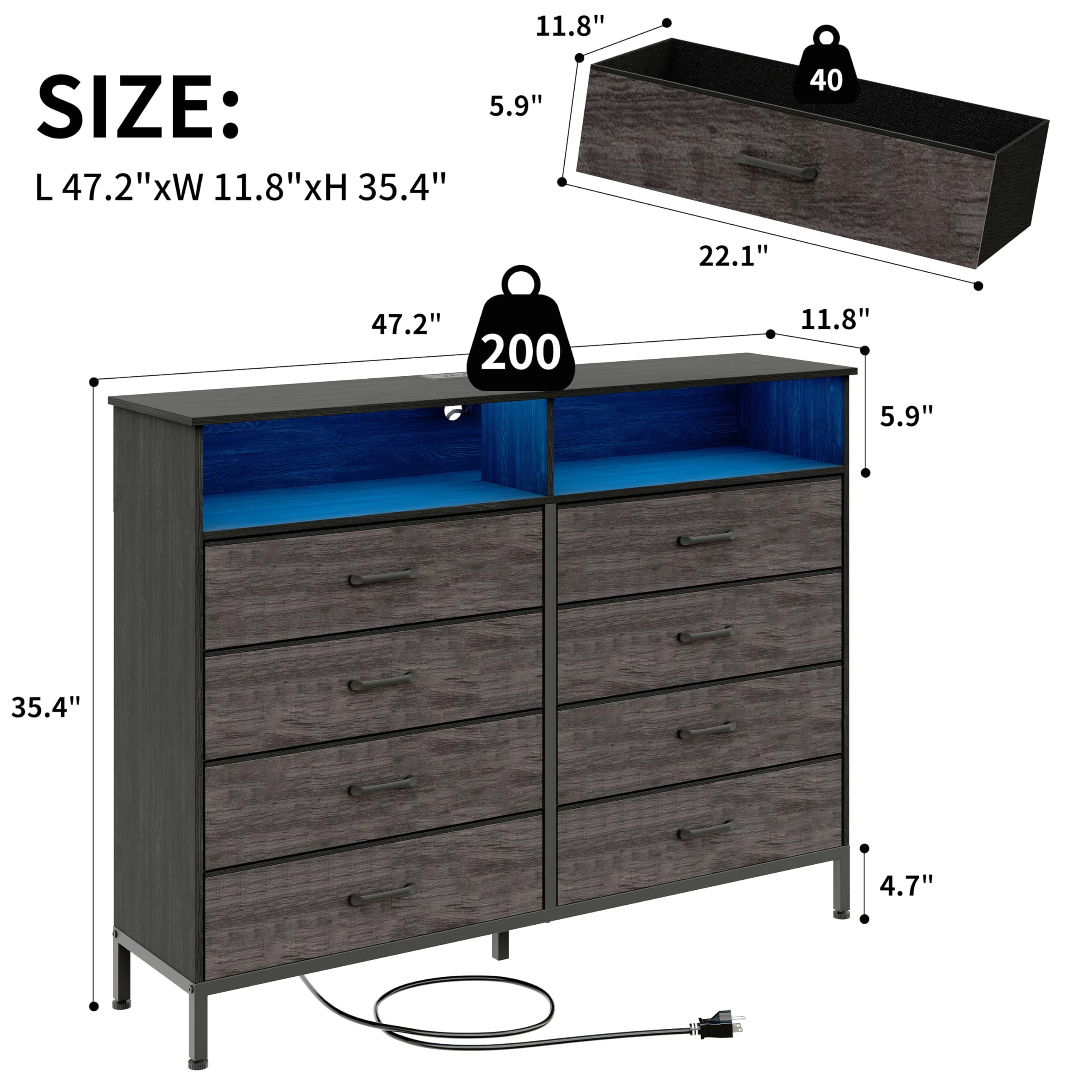 grey dresser under 200 Child Craft Legacy Westgate 6 Drawer Double Dresser