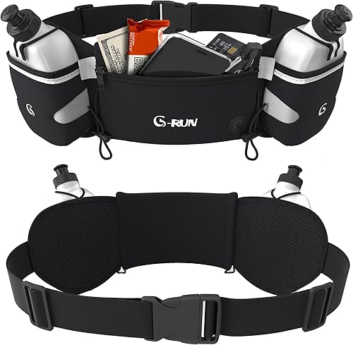 Q-RUN Cinturón de hidratación para correr, Negro