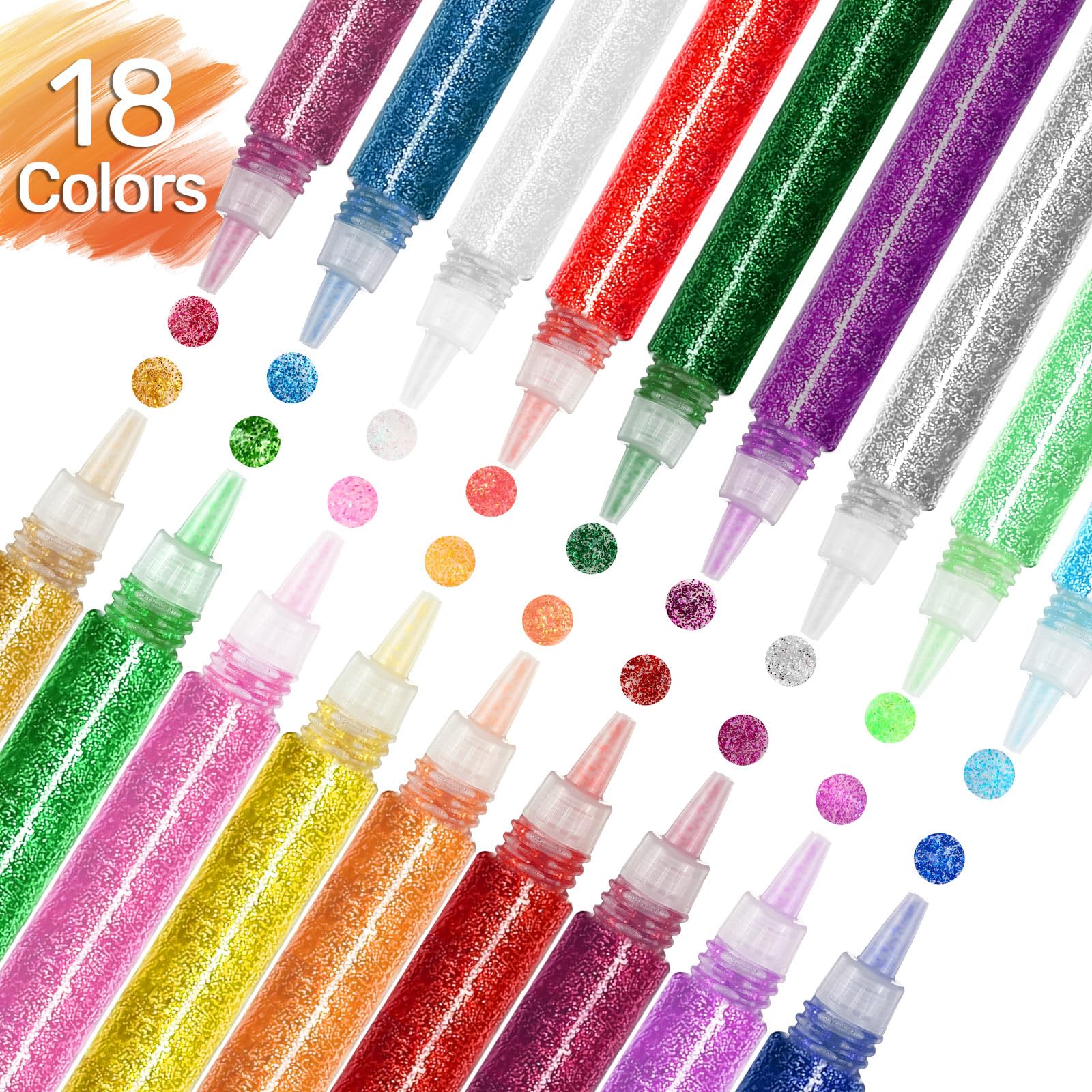 Glitter Glue Pens Bulk - 72 Colors, FREE SHIPPING -3
