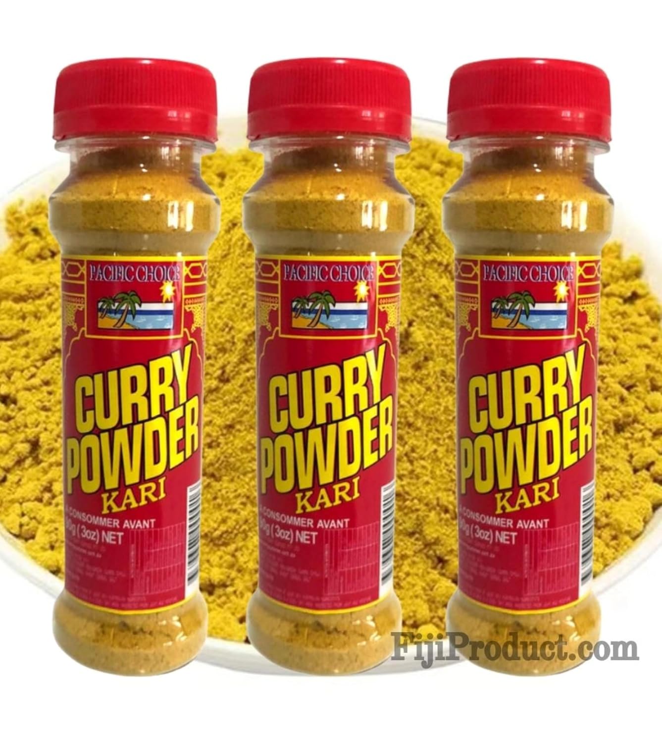 Fijian Made™ -Authentic FIJI Curry Powder, Mild Natural (Pack Of 3 x 90g) Take Your Cooking To The Next Level... FijiProduct.com