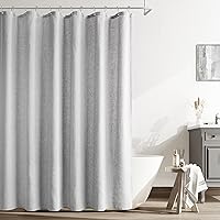 Vista 102 de Naturoom cortina de ducha de 36 pulgadas - cortina de ducha estrecha para espacio pequeño, de medio tamaño, de lino verde ultra gruesa, juego