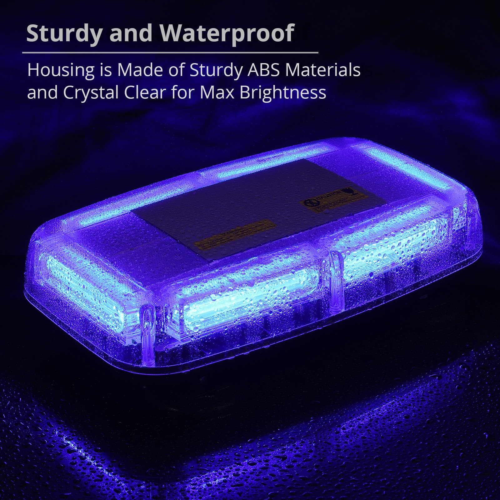 PROZOR 6-COB LED Luz de Advertencia con Parpadeo 7 Modos Luz Estroboscopica de Emergencia Base Magnetica IP67 Impermeable con Interruptor para 12V / 24V Automóvil Remolque Camión Caravana-Azul
