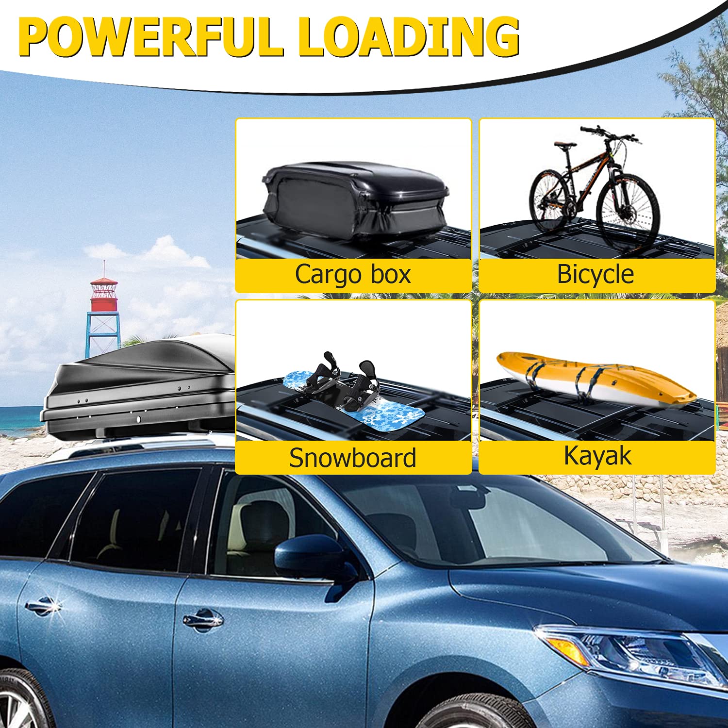 AUXMART Roof Rack Cross Bars Fit for Nissan Pathfinder 2013 2014 2015