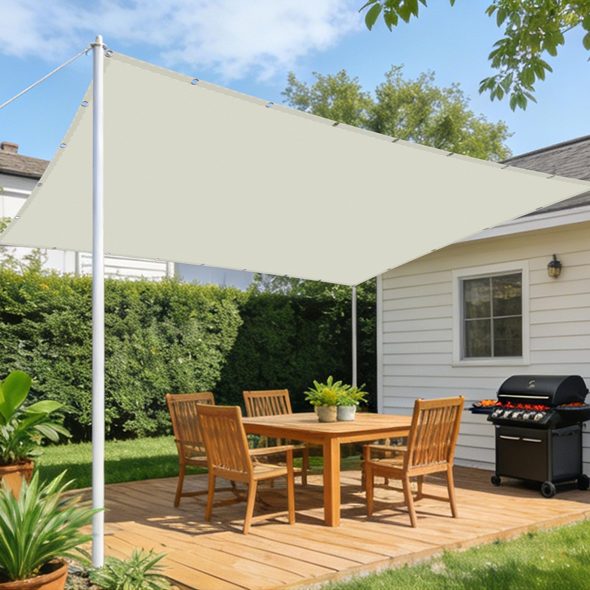 Voiles ombrages et toiles pour patio balcon 160 x 240 cm blanc