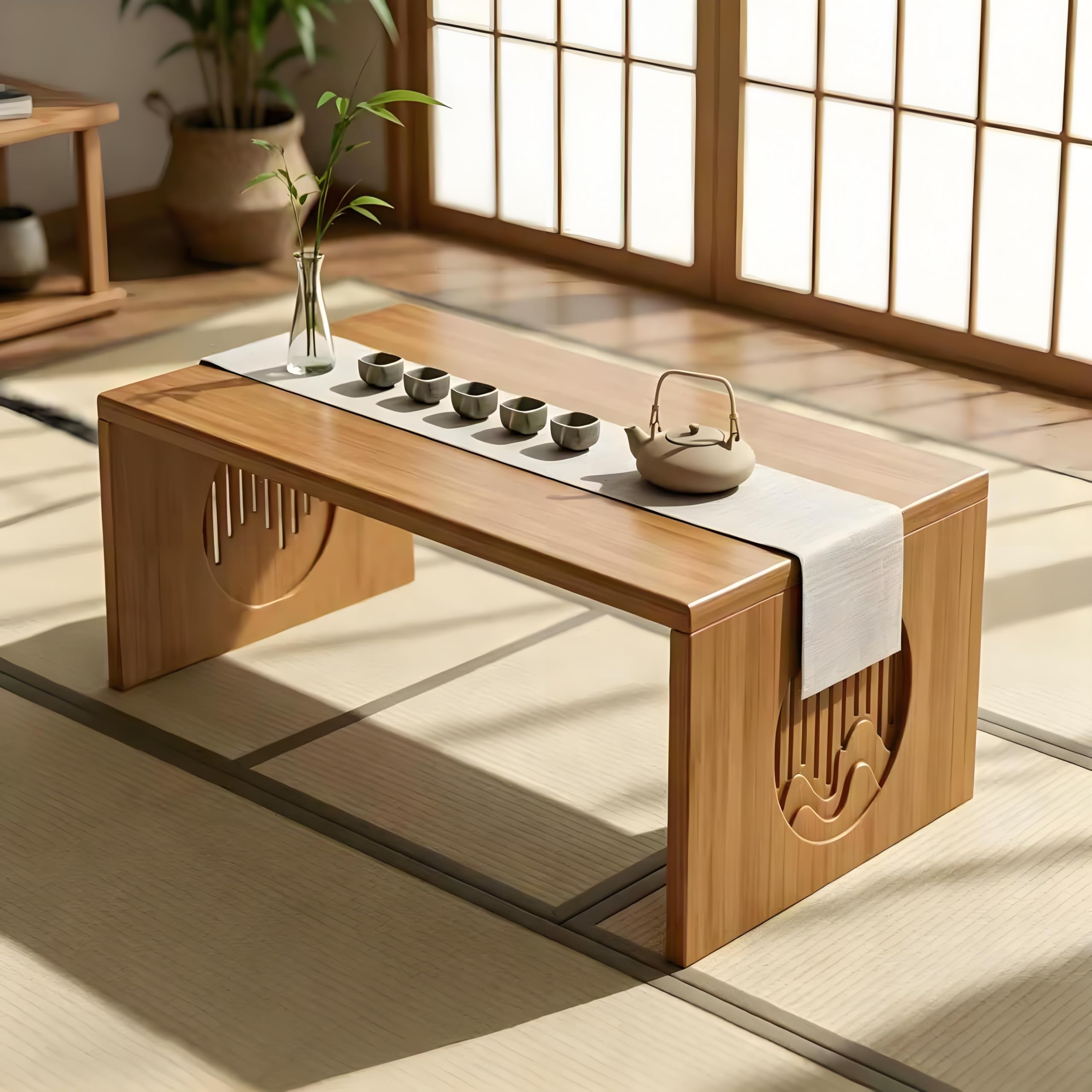 Amazon.com: Ekjkldo Japanese Folding Coffee Table, Low Coffee