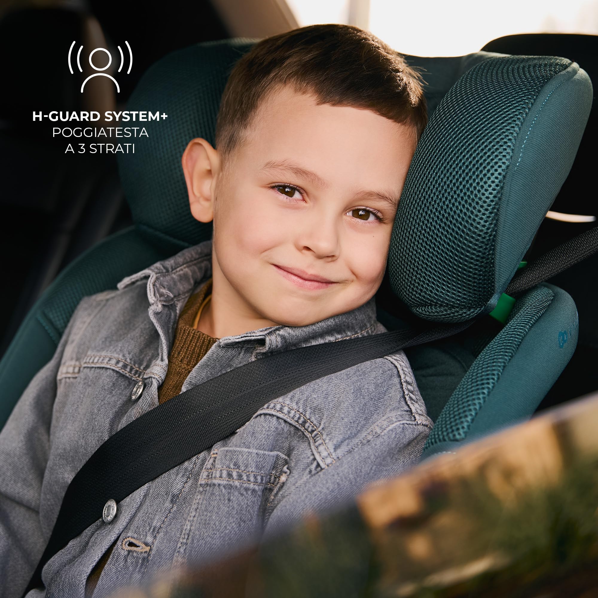 Kinderkraft XRIDER2 Seggiolino auto 0-21 kg, I-SIZE 40-150 cm, Seggiolino 360 girevole, con Isofix Base, Reclinabile Posizione sdraiata, FWF, RWF, reclining, Nero