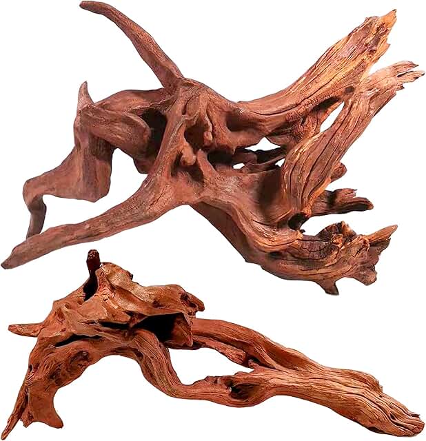 WDEFUN Natural Driftwood for Aquarium Decor, 2-Piece 10''-14'' Large Dri...