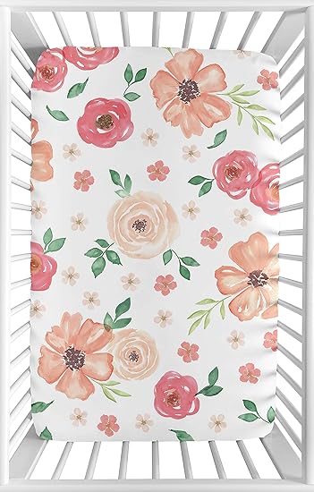 floral mini crib sheet