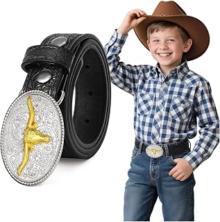 BELTROAD Kids Western Leather Belt for Cowboys